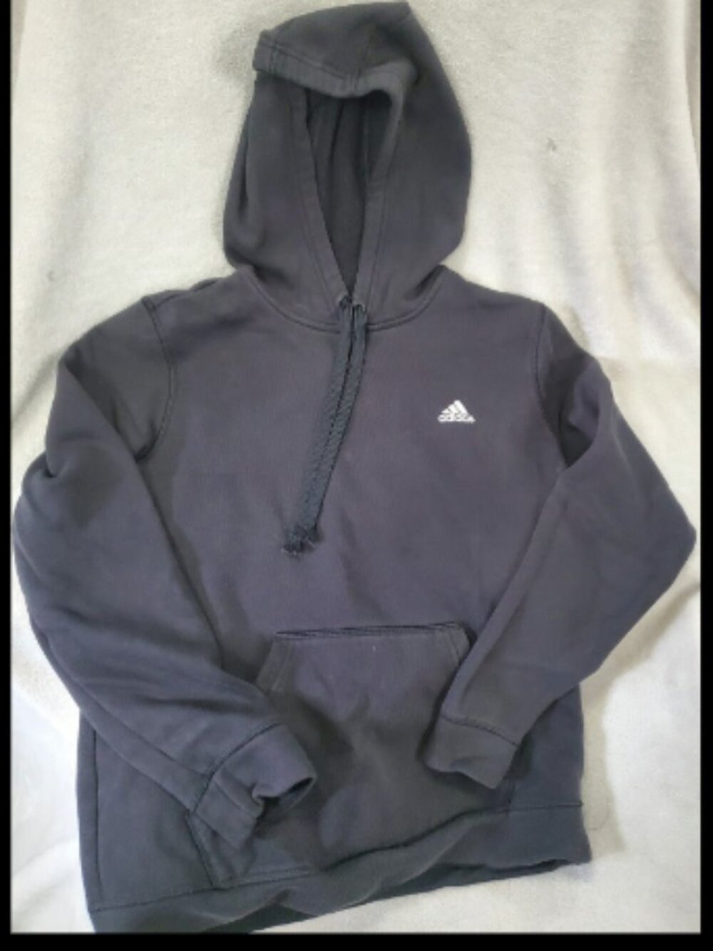 Adidas Essentials Linear Pullover Hoodie in Black